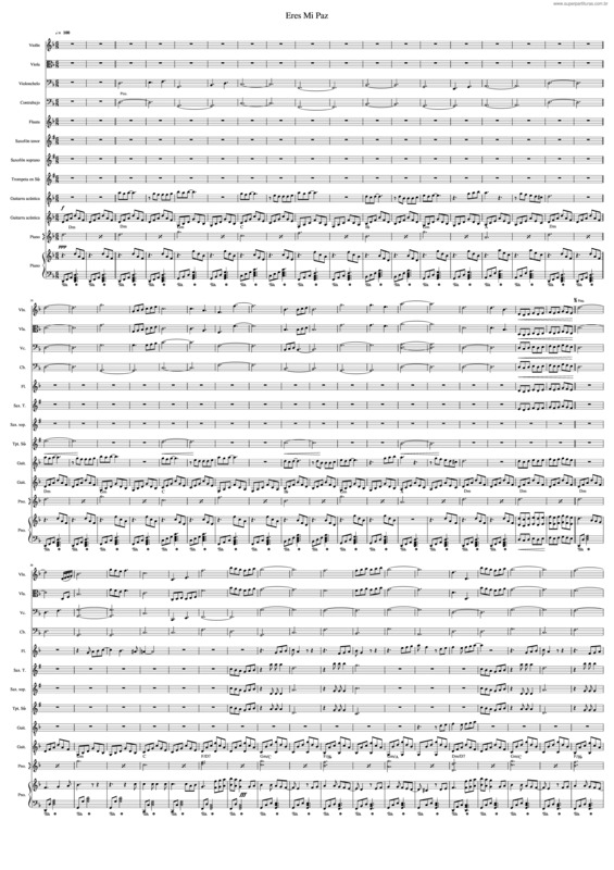 Partitura da música Eres Mi Paz v.3