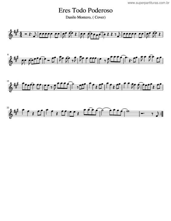 Partitura da música Eres Todo Poderoso v.2