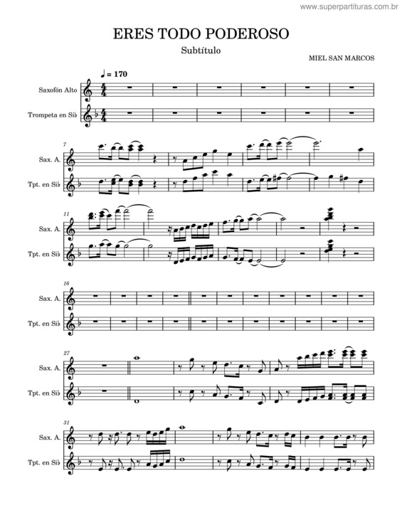 Partitura da música Eres Todo Poderoso v.3