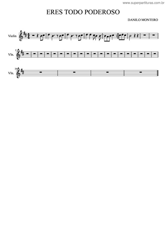 Partitura da música Eres Todo Poderoso