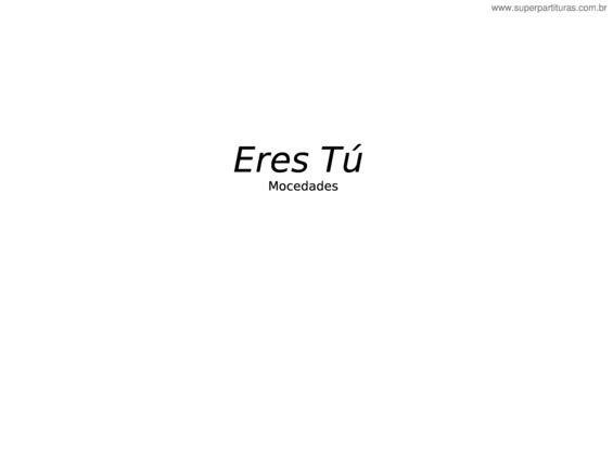 Partitura da música Eres Tú – Mocedades