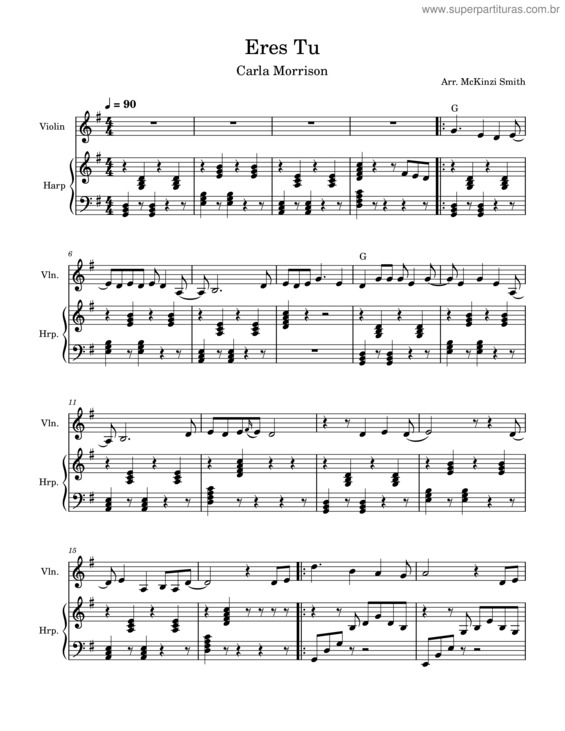 Partitura da música Eres Tu Carla Morrison