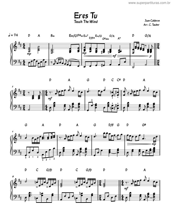 Partitura da música Eres Tu v.8