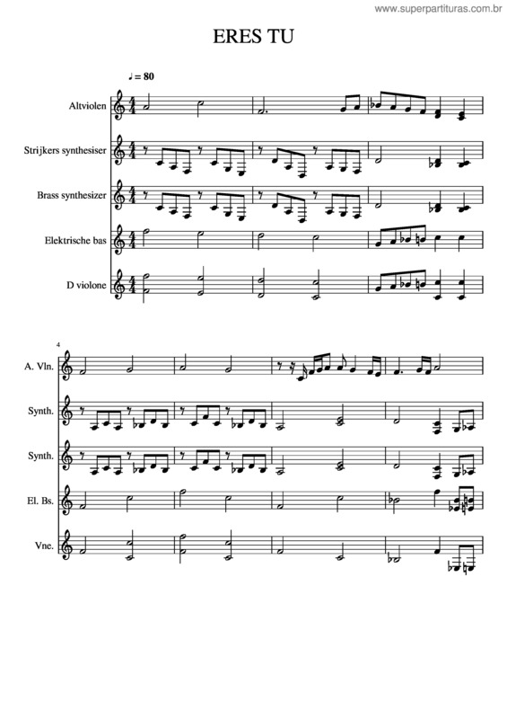 Partitura da música Eres Tu v.9