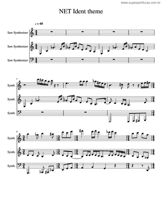 Partitura da música Eric Siday