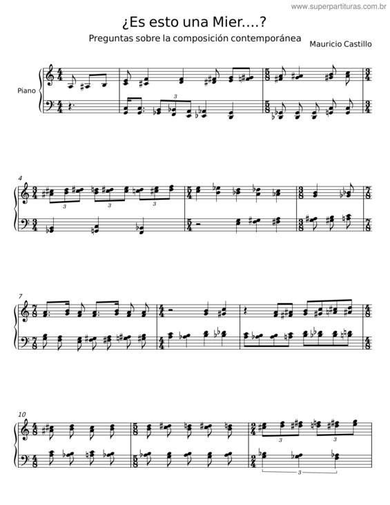 Partitura da música Es Esto Una Mier...? – Castillo Hidalgo, Mauricio Andrés