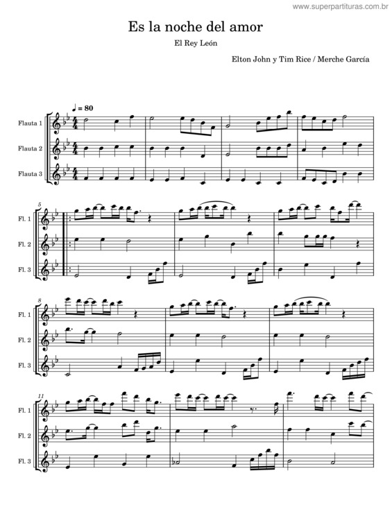 Partitura da música Es La Noche Del Amor – Elton John