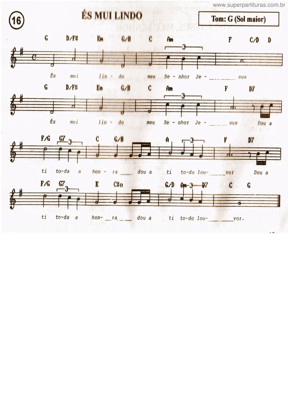 Partitura da música És Mui Lindo