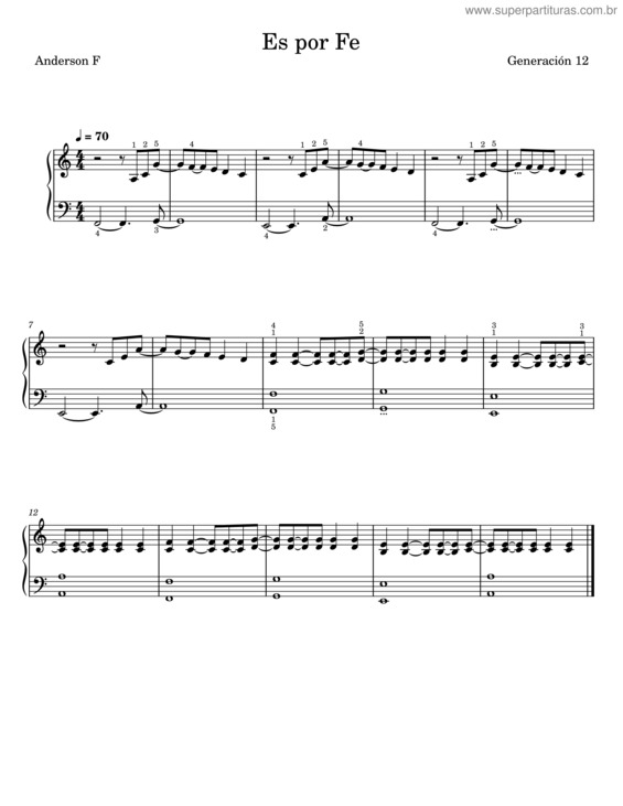 Partitura da música Es Por Fe v.2