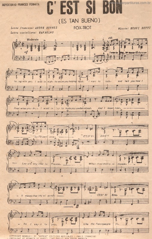 Partitura da música Es Tan Bueno