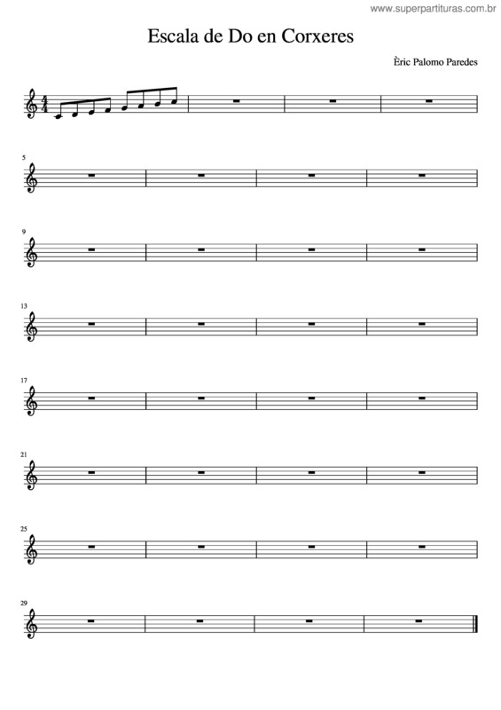 Partitura da música Escala De Do En Corxeres Èric Palomo Paredes