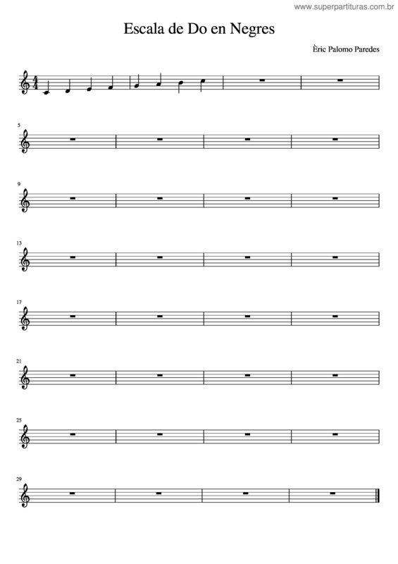 Partitura da música Escala De Do En Negres Èric Palomo Paredes