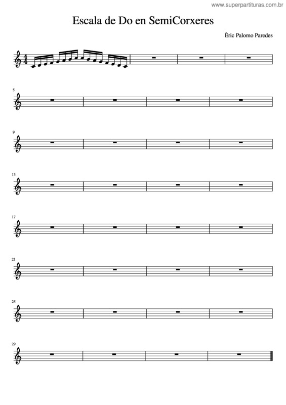 Partitura da música Escala De Do En Semicorxeres Èric Palomo Paredes