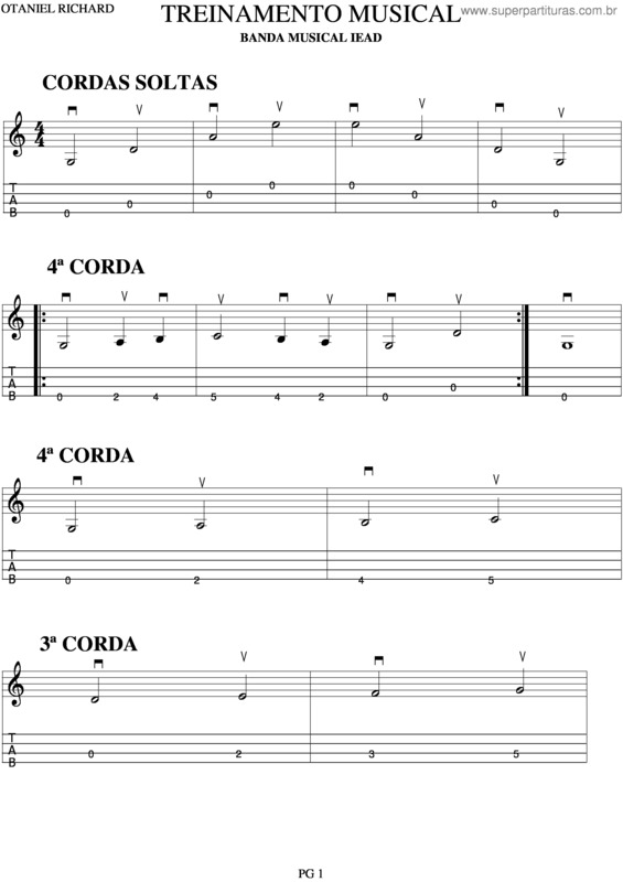 Partitura da música Escala Para Estudo De Violino