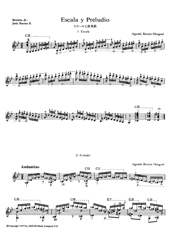 Partitura da música Escala Y Preludio