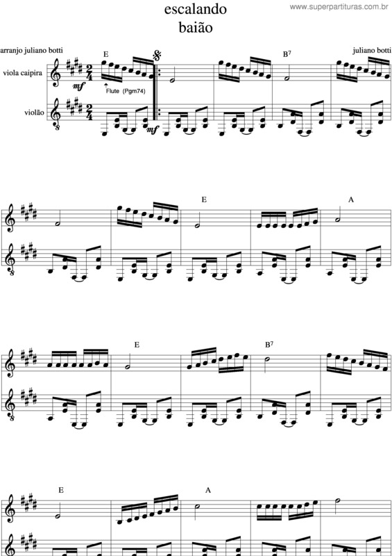 Partitura da música Escalando v.2