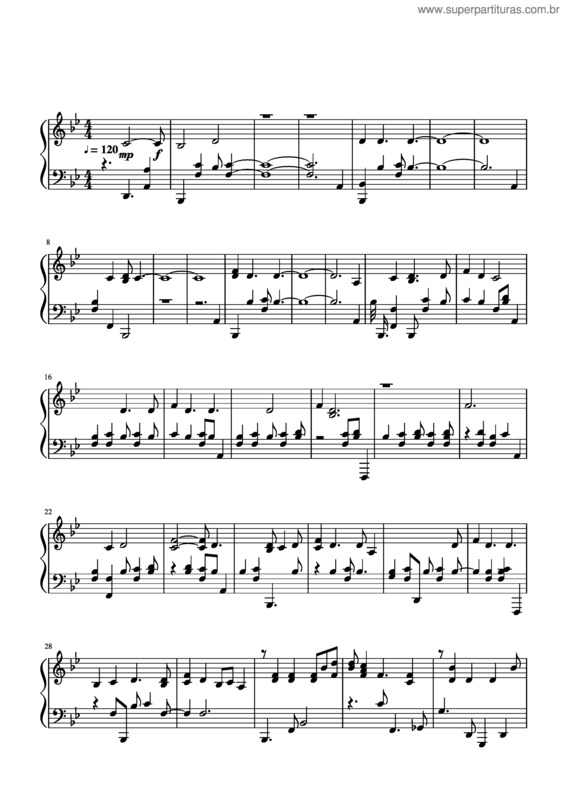 Partitura da música Escape To Victory Ost Piano Cover