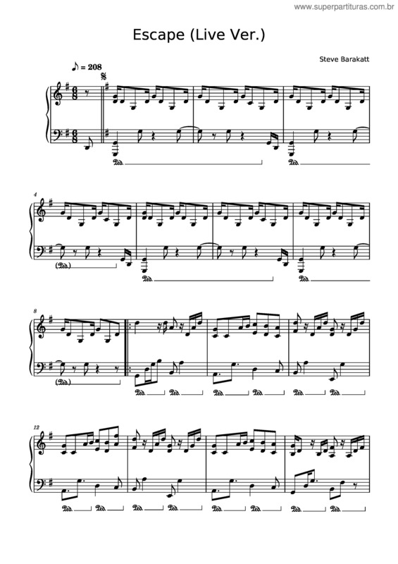 Partitura da música Escape v.10