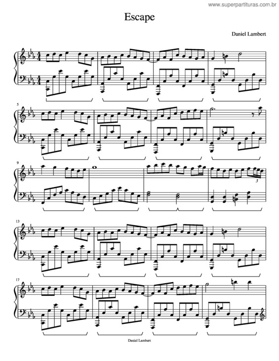 Partitura da música Escape v.5