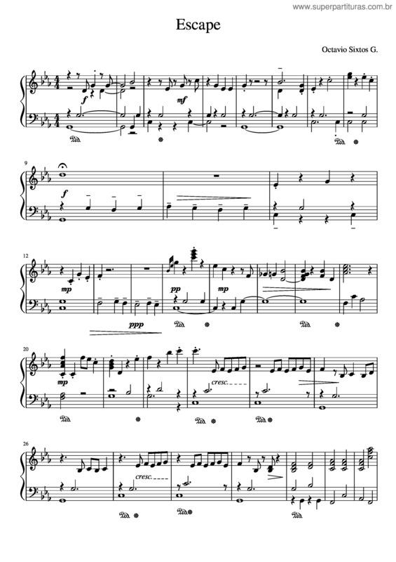 Partitura da música Escape v.9