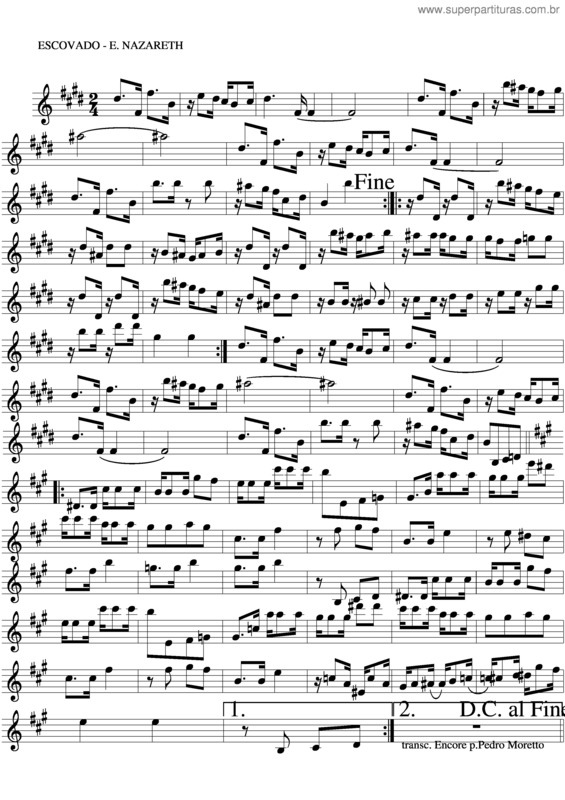 Partitura da música Escovado v.3