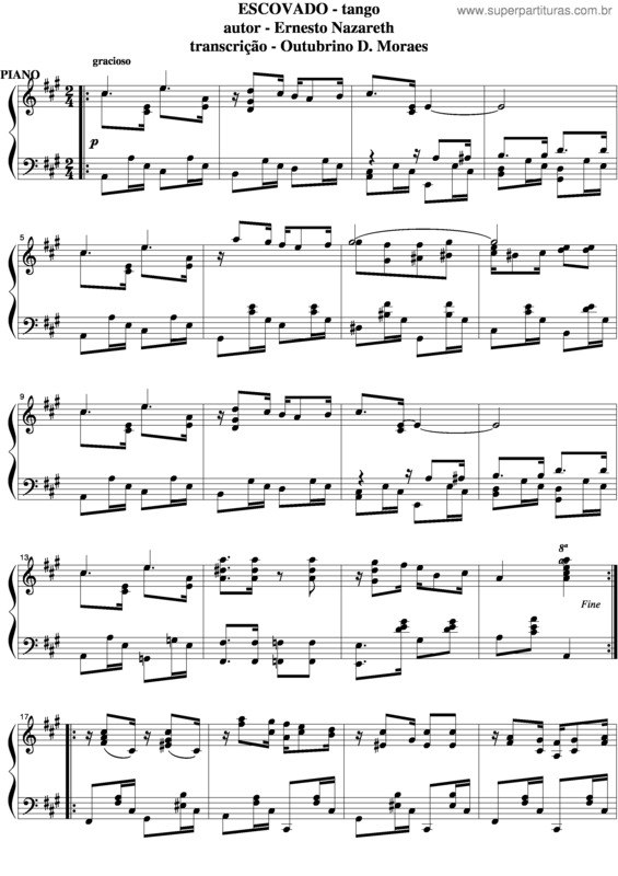 Partitura da música Escovado v.5