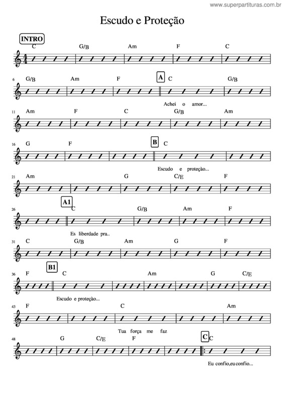 Partitura da música Escudo E Proteção