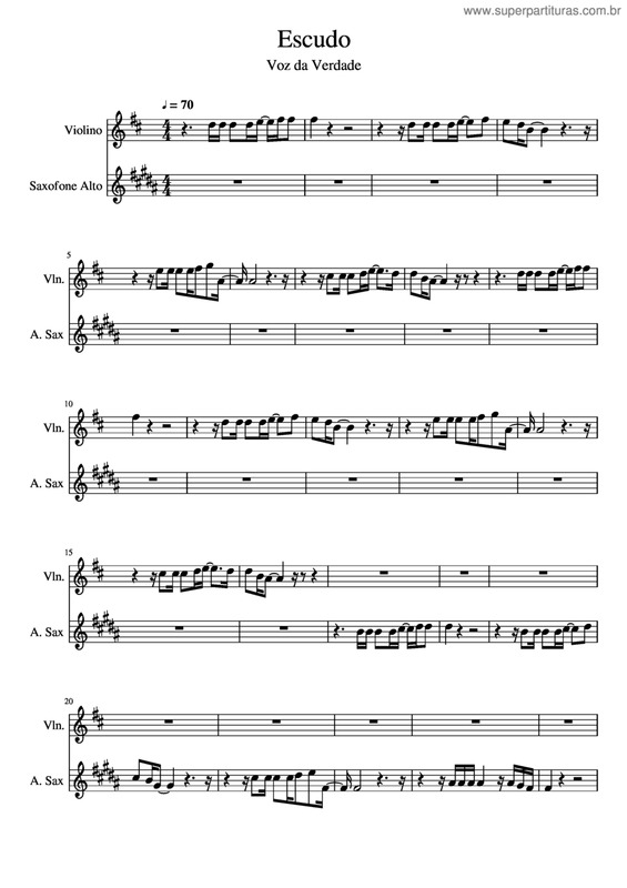 Partitura da música Escudo v.3