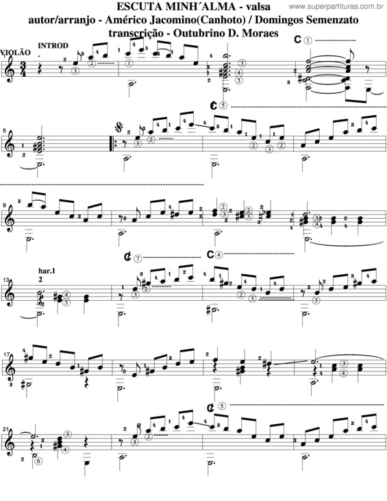 Partitura da música Escuta Minh`Alma v.4