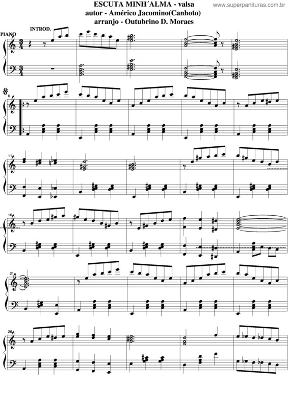 Partitura da música Escuta Minh`Alma v.5