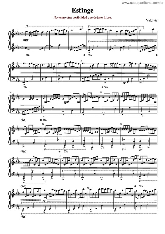 Partitura da música Esfinge