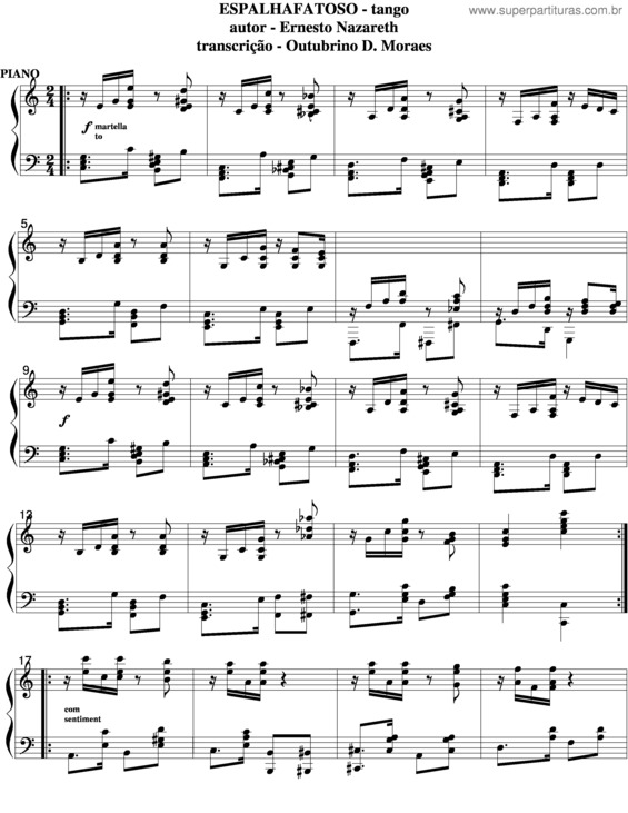 Partitura da música Espalhafatoso v.3