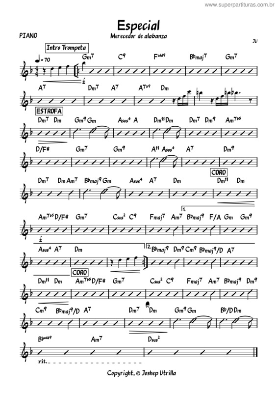 Partitura da música Especial Día 1
