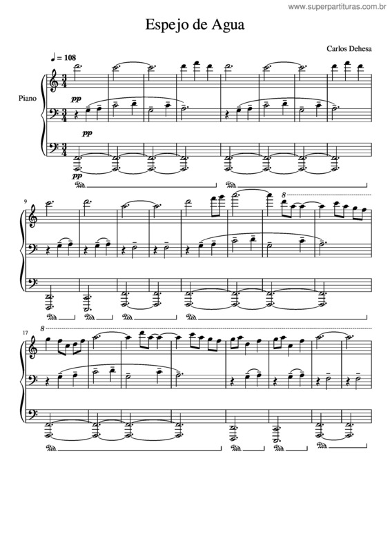 Partitura da música Espejo De Agua