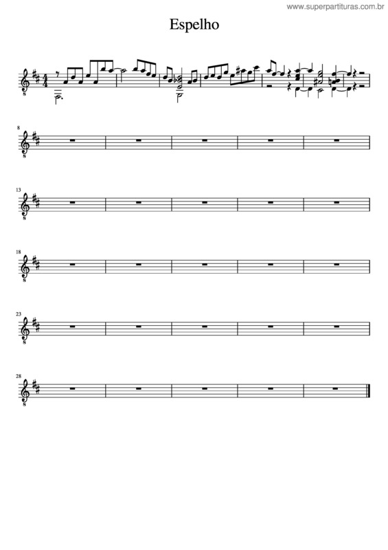 Partitura da música Espelho