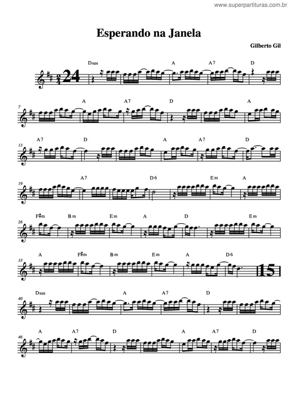 Partitura da música Esperando Na Janela v.22