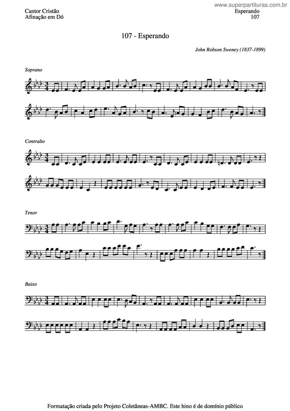 Partitura da música Esperando v.2