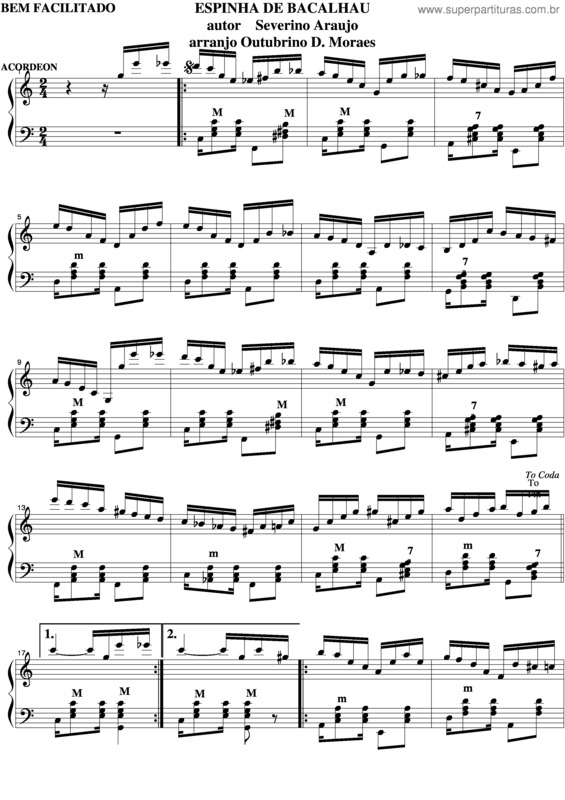Partitura da música Espinha De Bacalhau v.10