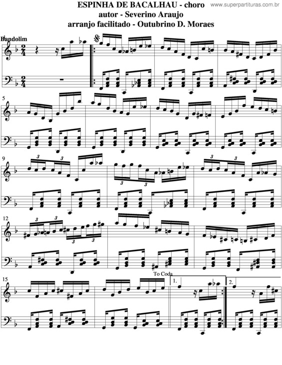 Partitura da música Espinha De Bacalhau v.11