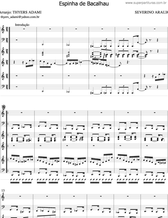 Partitura da música Espinha De Bacalhau v.12