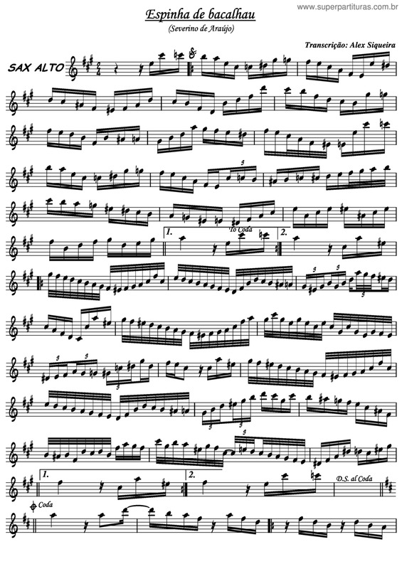 Partitura da música Espinha de Bacalhau v.13