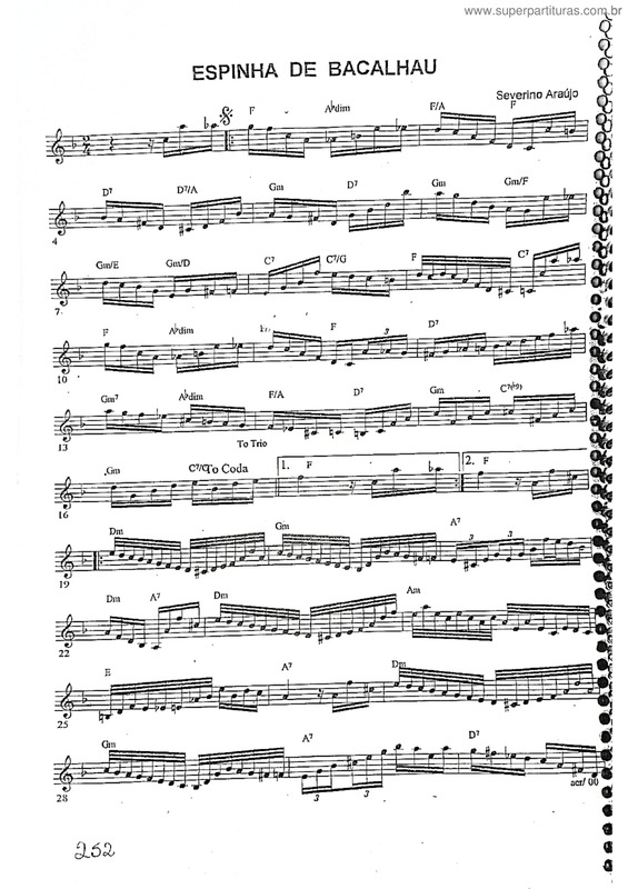 Partitura da música Espinha De Bacalhau v.15