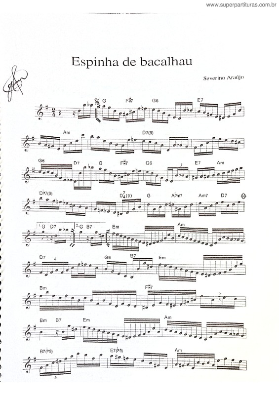 Partitura da música Espinha De Bacalhau v.16