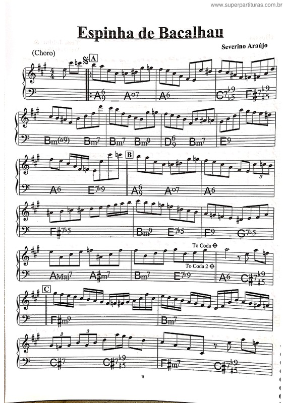 Partitura da música Espinha De Bacalhau v.17