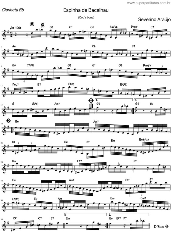 Partitura da música Espinha De Bacalhau v.18