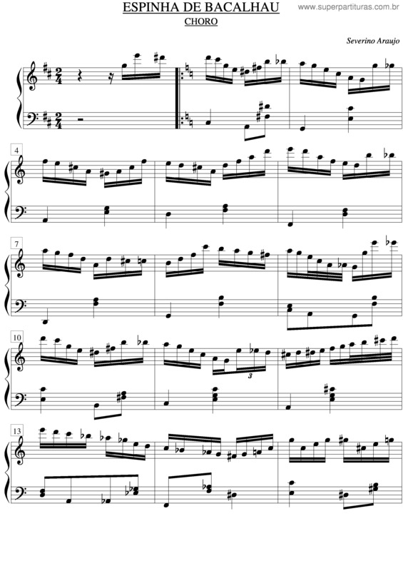 Partitura da música Espinha De Bacalhau v.4