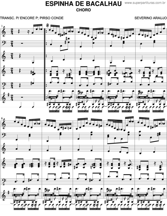 Partitura da música Espinha De Bacalhau v.6
