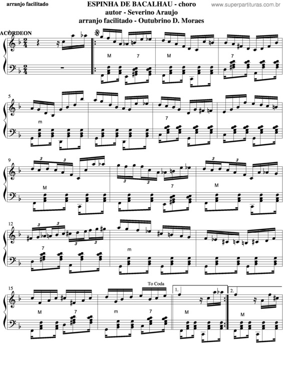 Partitura da música Espinha De Bacalhau v.9