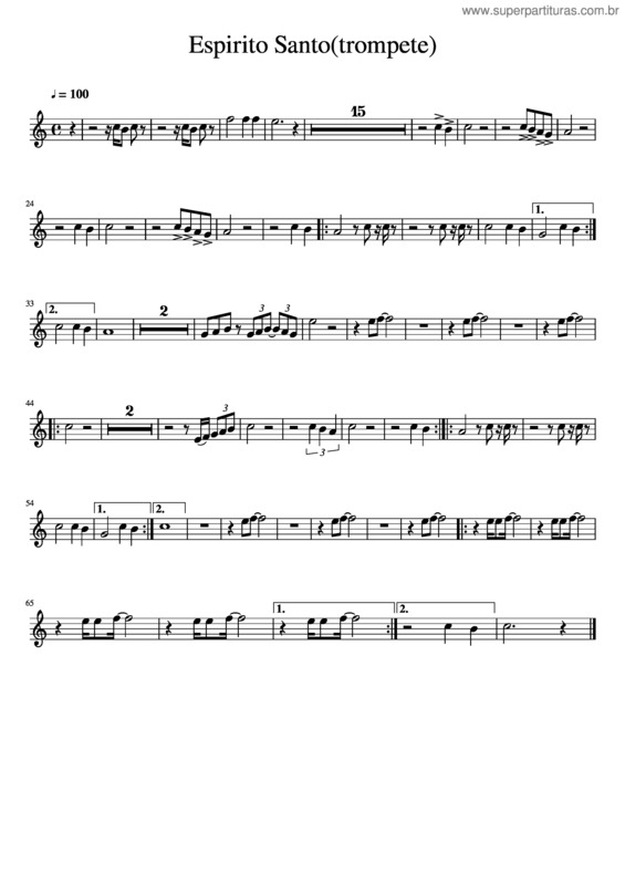 Partitura da música Espirito Santo v.15