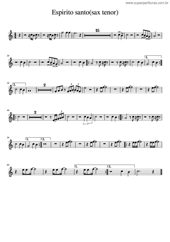Partitura da música Espirito Santo v.18